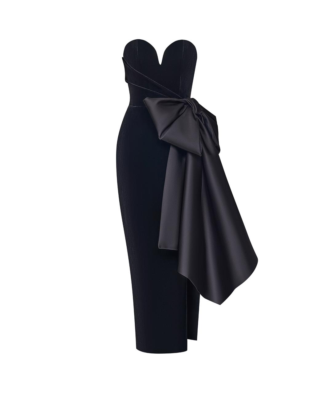 RASARIO Черное бархатное вечернее платье, фото 1