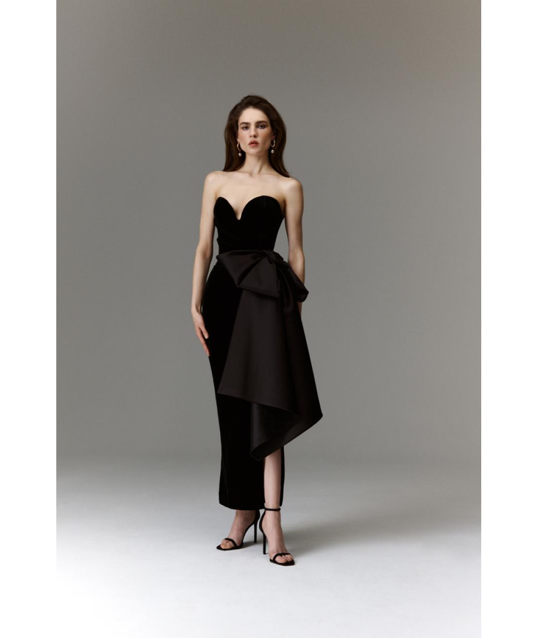 RASARIO Черное бархатное вечернее платье, фото 2