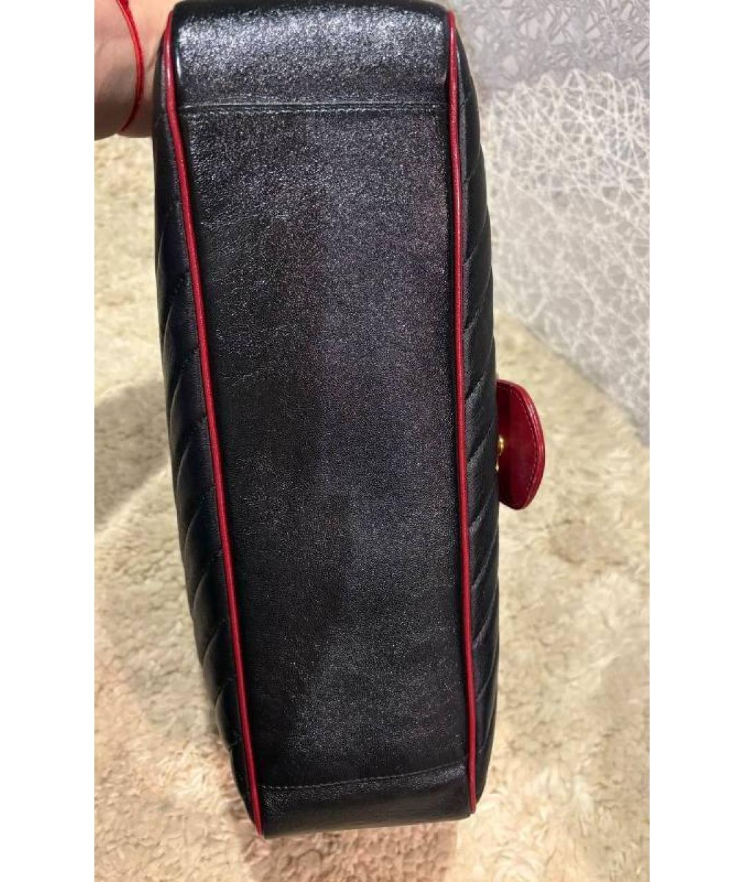 GUCCI Черная кожаная сумка через плечо, фото 6