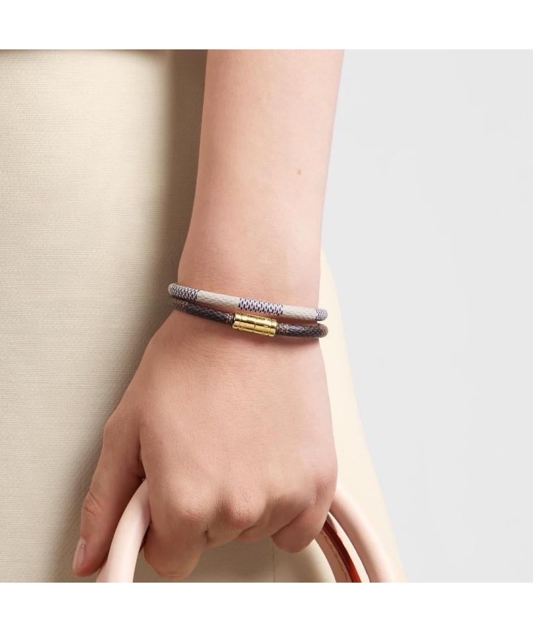 LOUIS VUITTON Белый металлический браслет, фото 2