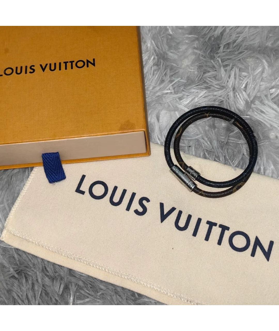 LOUIS VUITTON Коричневый латунный браслет, фото 2