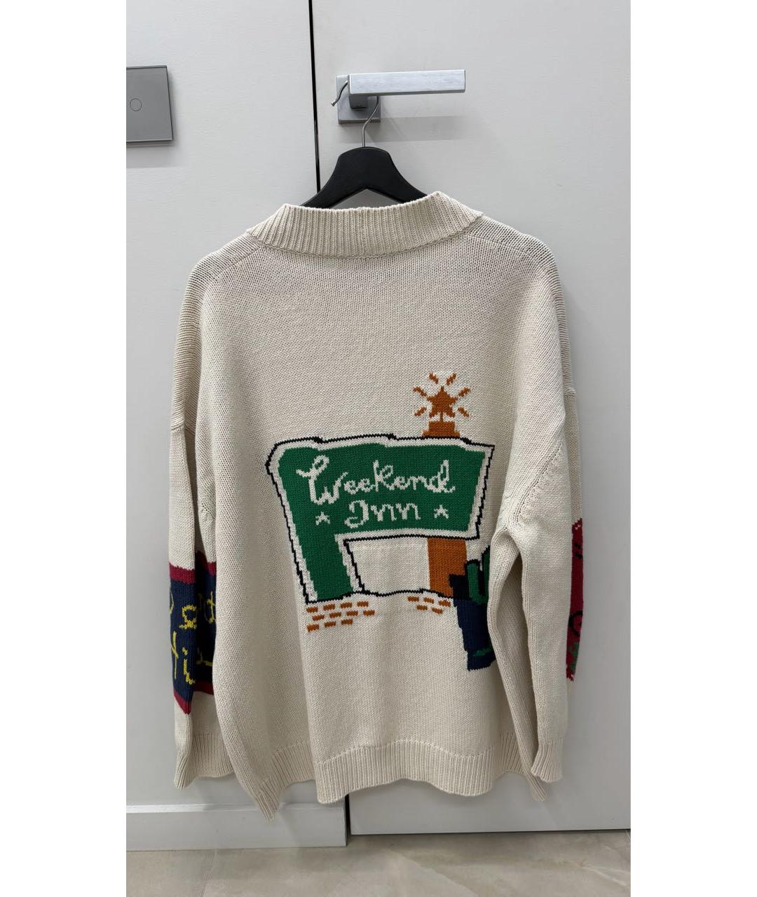 WEEKEND MAX MARA Бежевый хлопковый кардиган, фото 3