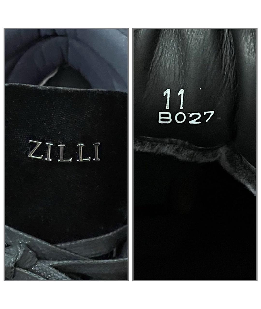 ZILLI Черные кожаные высокие ботинки, фото 7