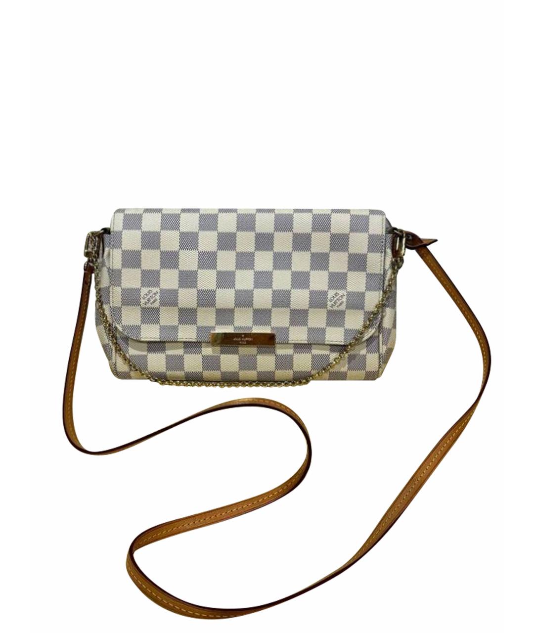 LOUIS VUITTON Белая кожаная сумка через плечо, фото 1