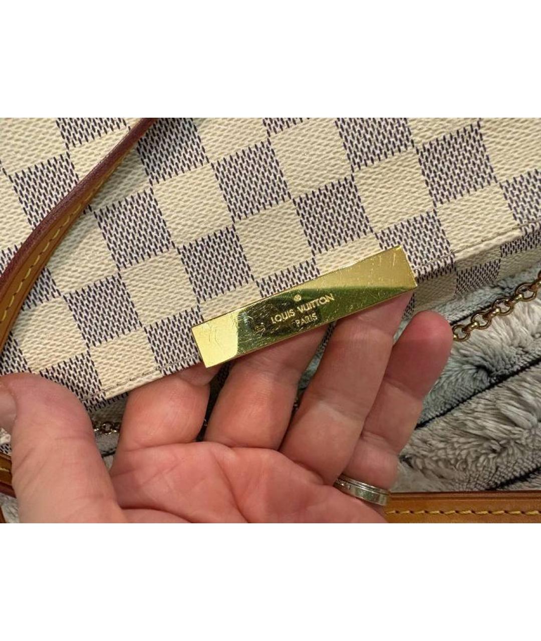 LOUIS VUITTON Белая кожаная сумка через плечо, фото 3