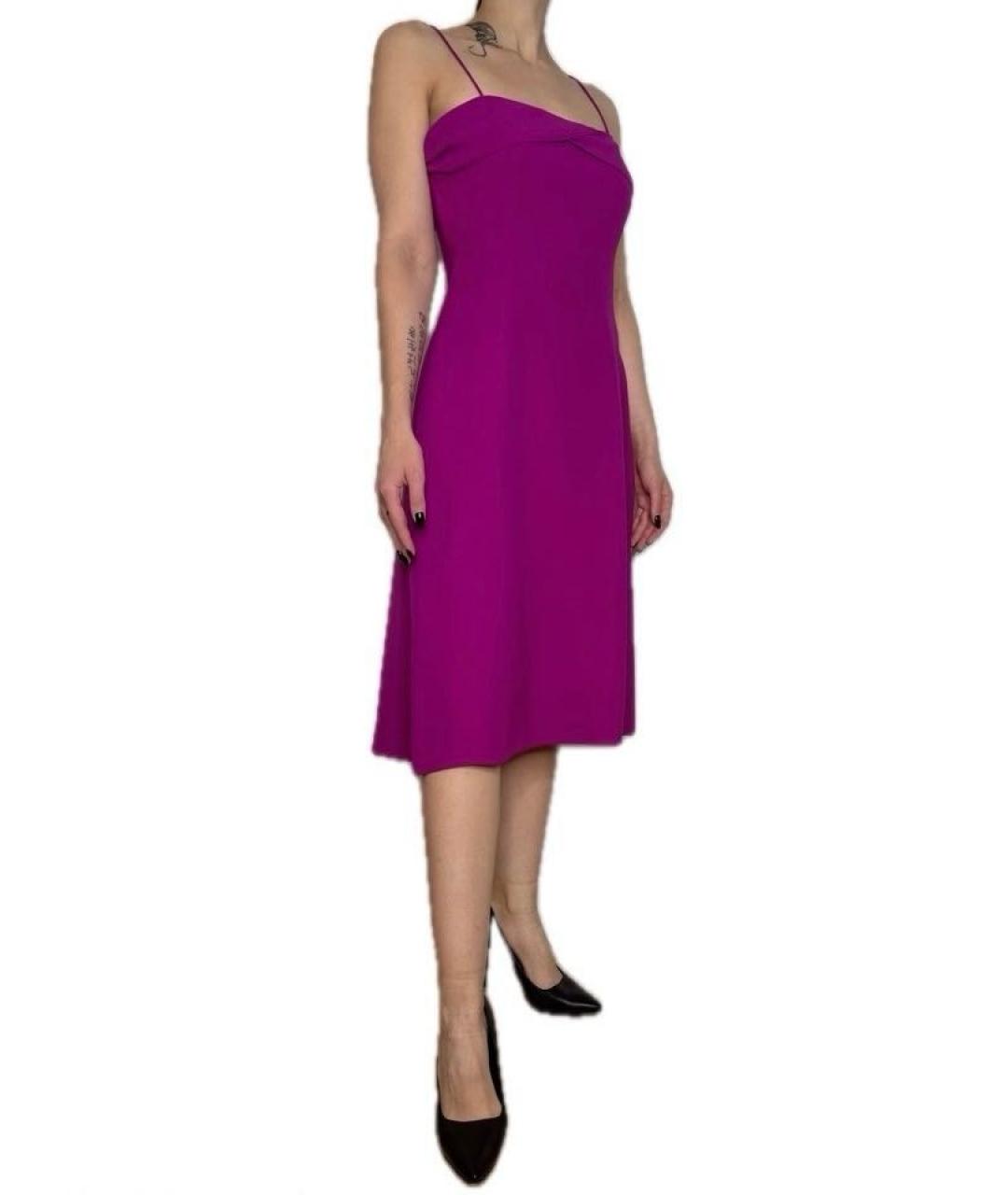 GIORGIO ARMANI Фуксия шелковое вечернее платье, фото 5