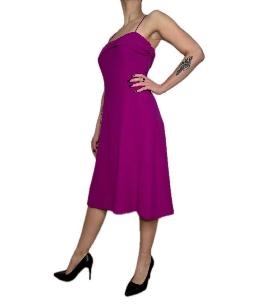 GIORGIO ARMANI Фуксия шелковое вечернее платье, фото 6