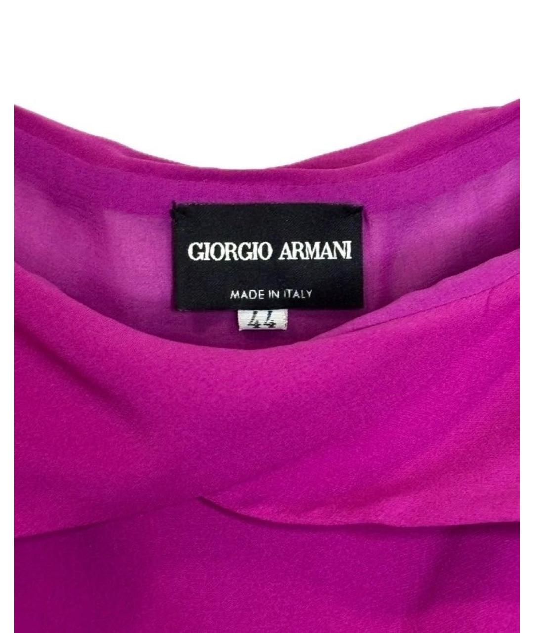 GIORGIO ARMANI Фуксия шелковое вечернее платье, фото 7