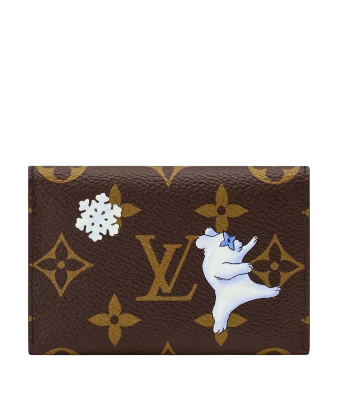 LOUIS VUITTON Коричневый кардхолдер, фото 1