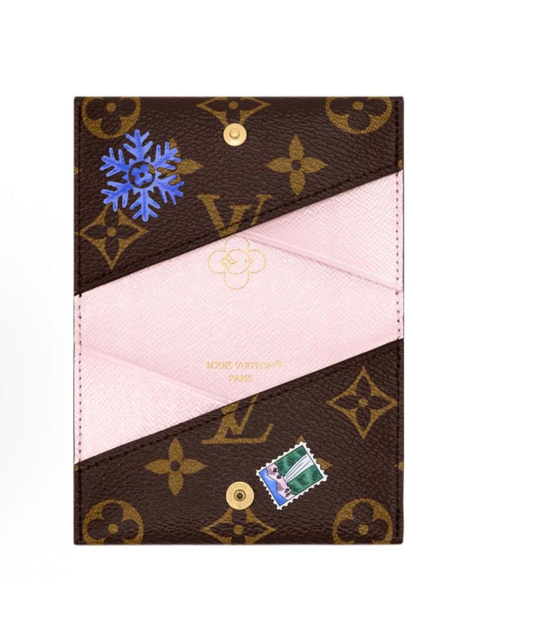 LOUIS VUITTON Коричневый кардхолдер, фото 3