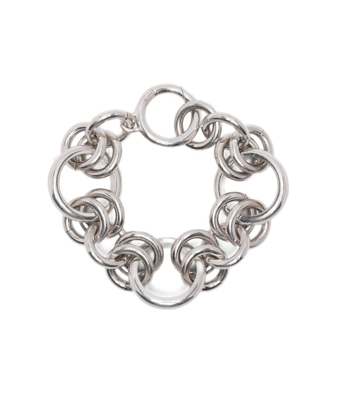 CELINE Серебрянный металлический браслет, фото 1