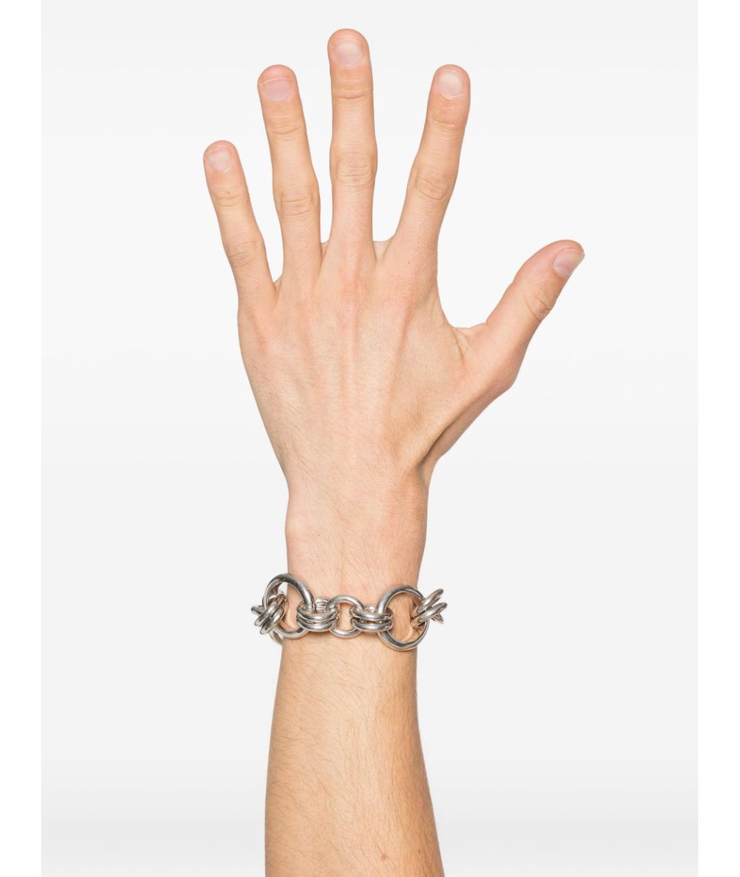 CELINE Серебрянный металлический браслет, фото 2