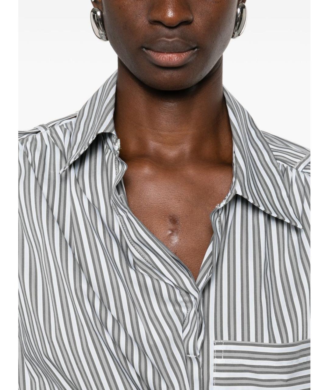 IRO Голубая хлопковая рубашка, фото 5