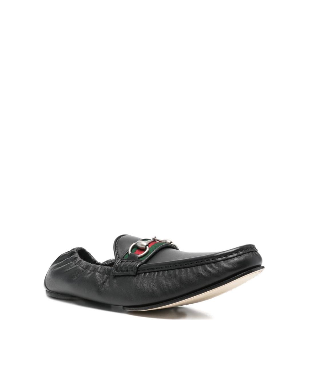 GUCCI Черные кожаные лоферы, фото 2