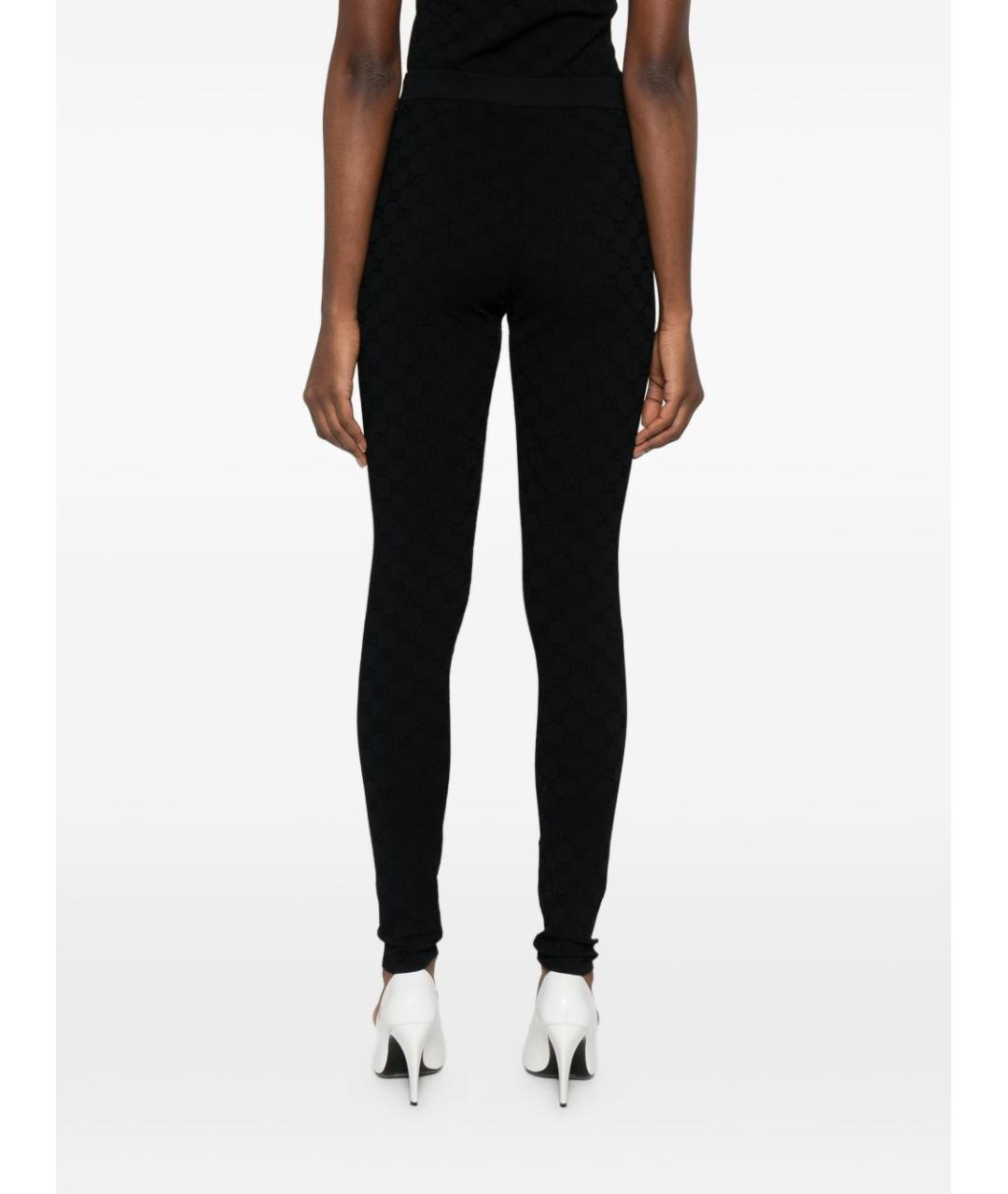 GUCCI Черные вискозные брюки узкие, фото 3