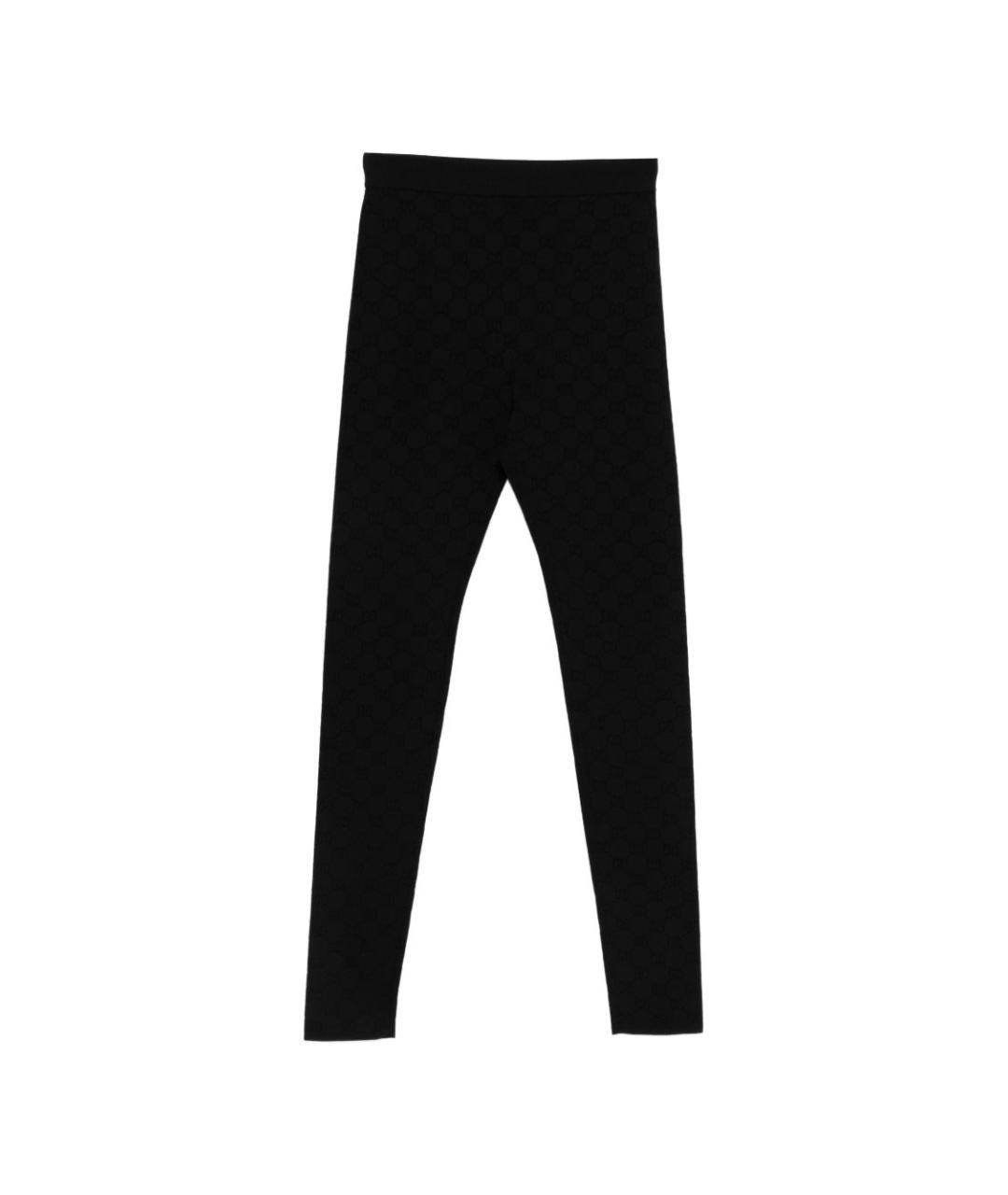 GUCCI Черные вискозные брюки узкие, фото 1