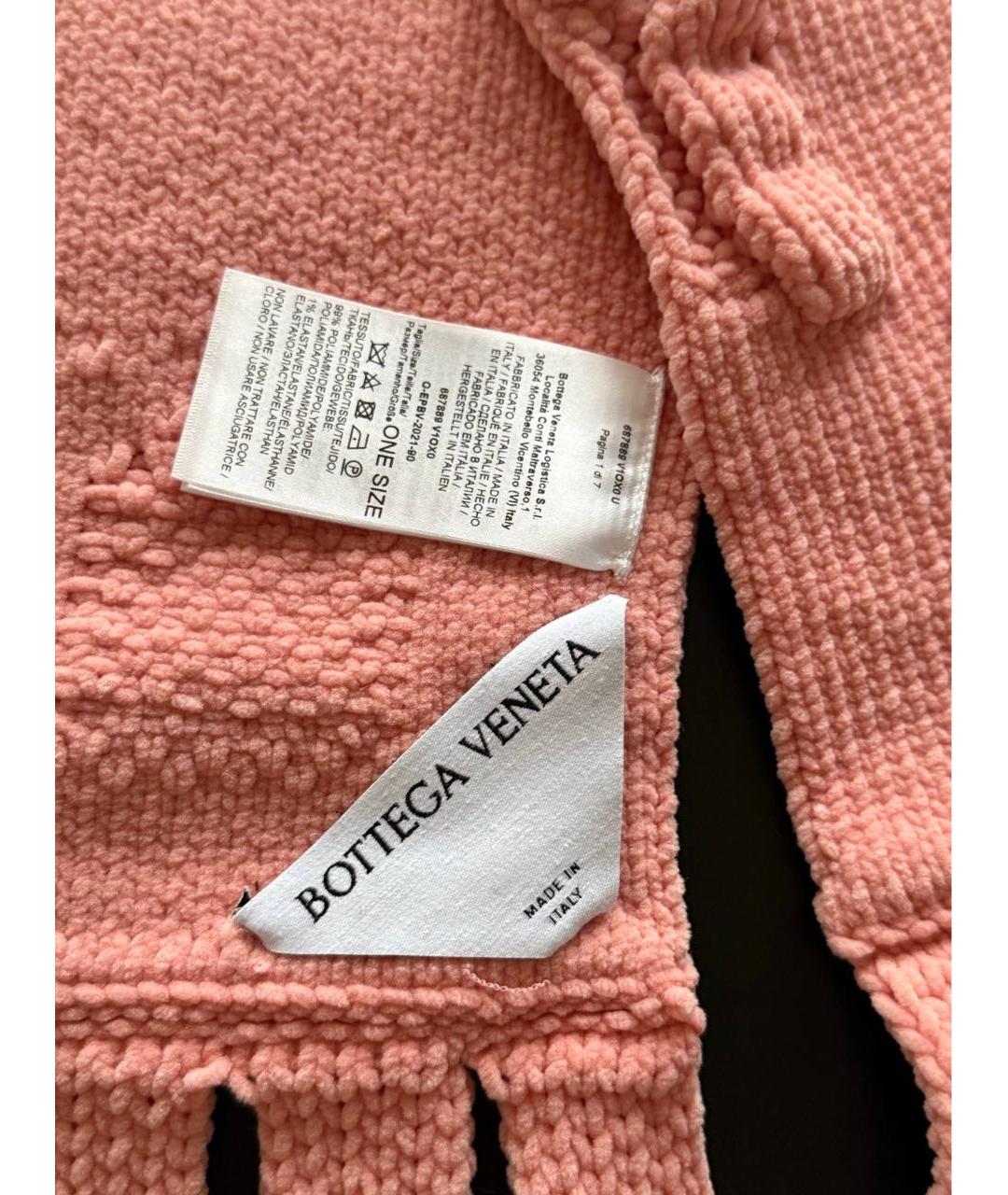 BOTTEGA VENETA Коралловый шарф, фото 4