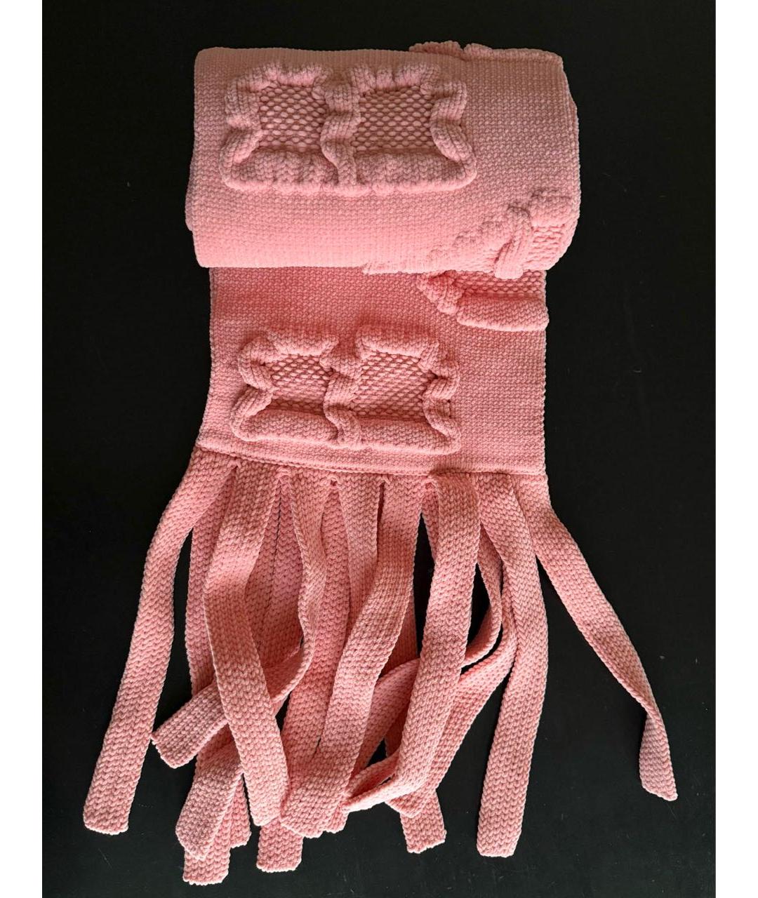 BOTTEGA VENETA Коралловый шарф, фото 7