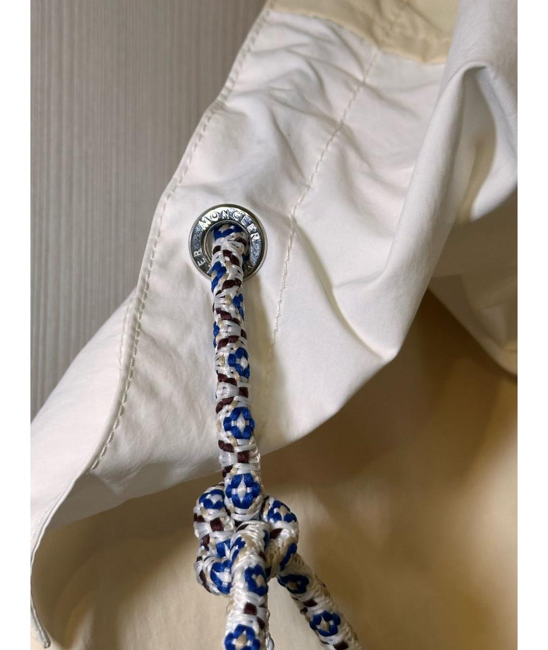 MONCLER Бежевый полиэстеровый тренч/плащ, фото 7