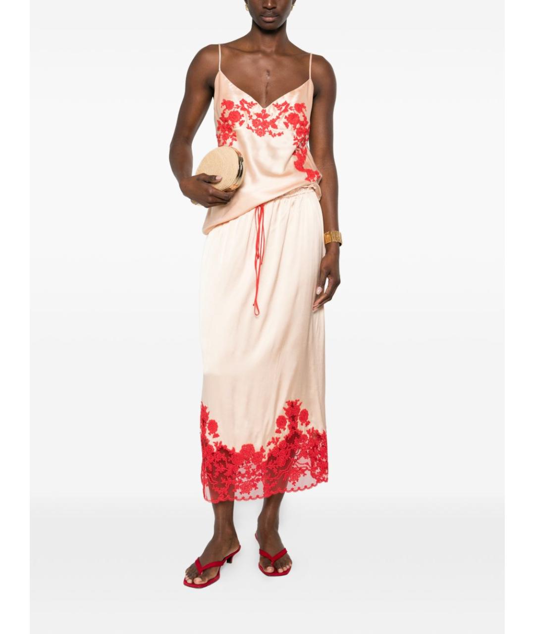 ERMANNO SCERVINO Бежевая вискозная майка, фото 5