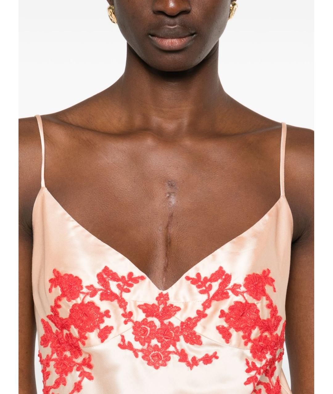 ERMANNO SCERVINO Бежевая вискозная майка, фото 2