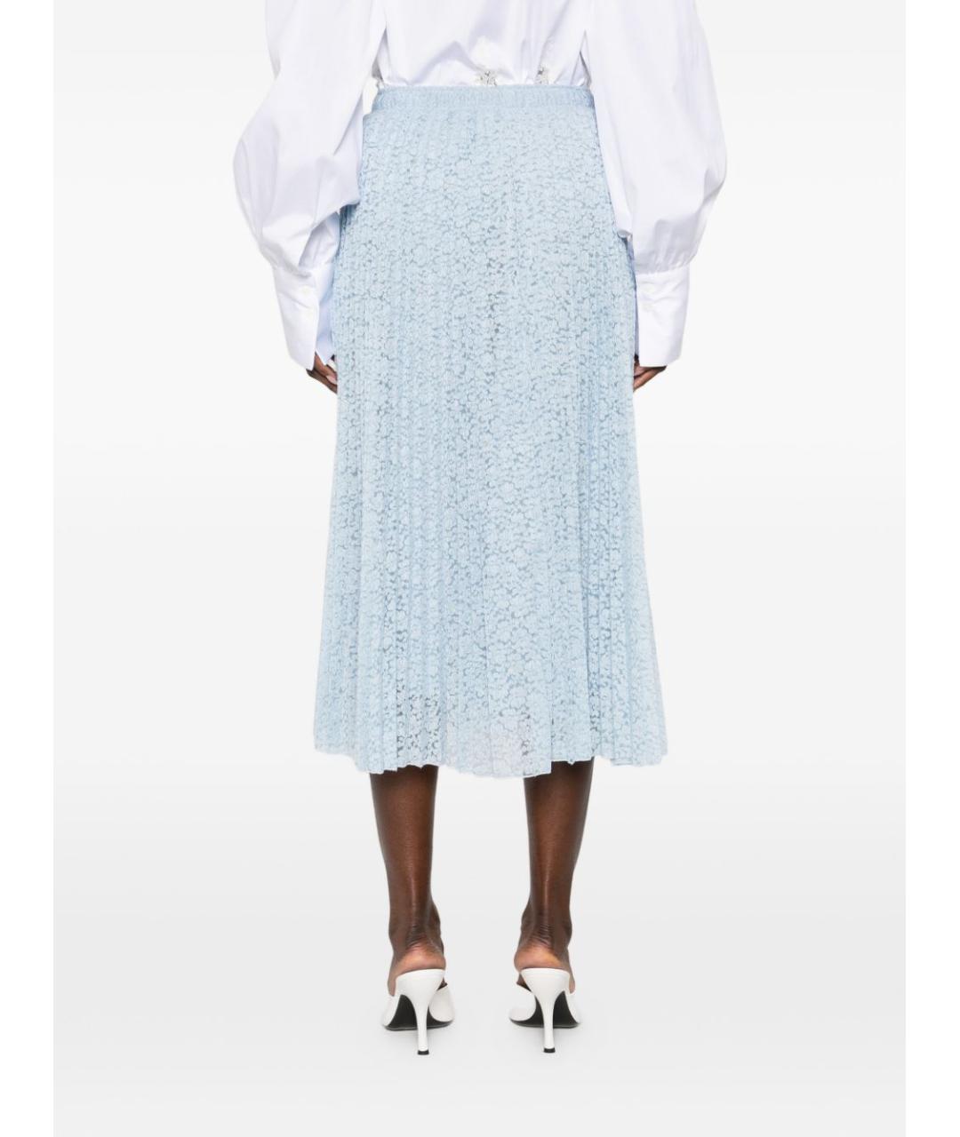 ERMANNO SCERVINO Голубая полиэстеровая юбка миди, фото 3
