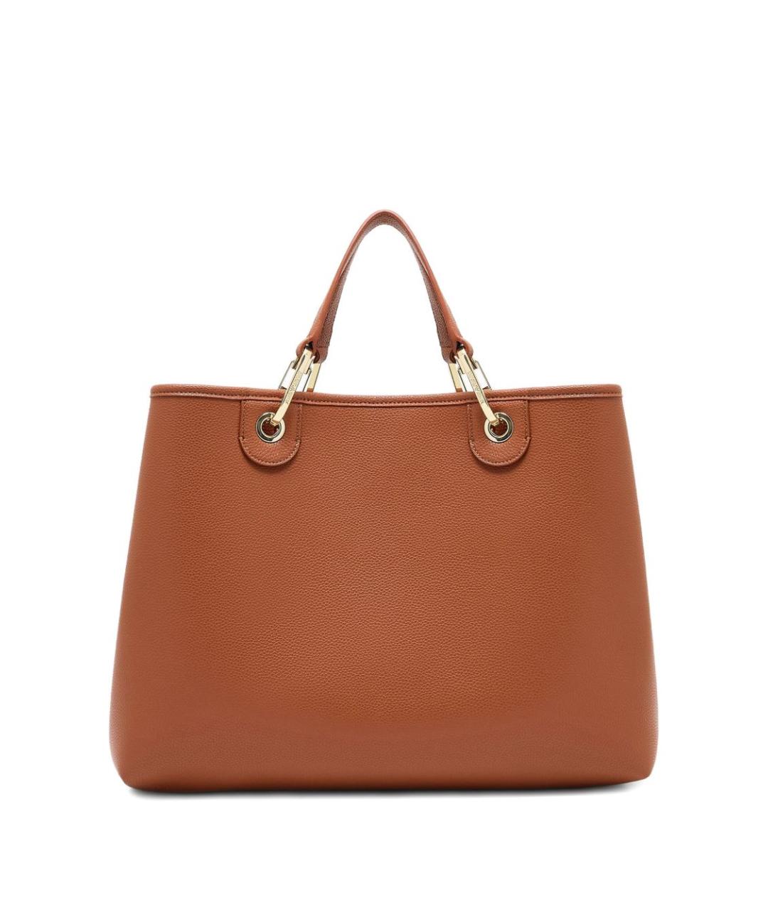 EMPORIO ARMANI Коричневая сумка тоут из искусственной кожи, фото 3
