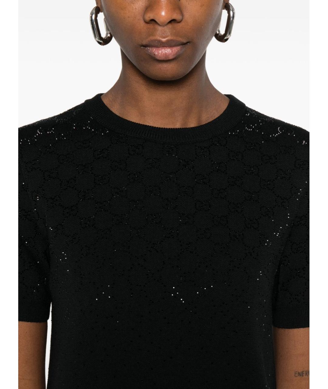 GUCCI Черное шерстяное повседневное платье, фото 3