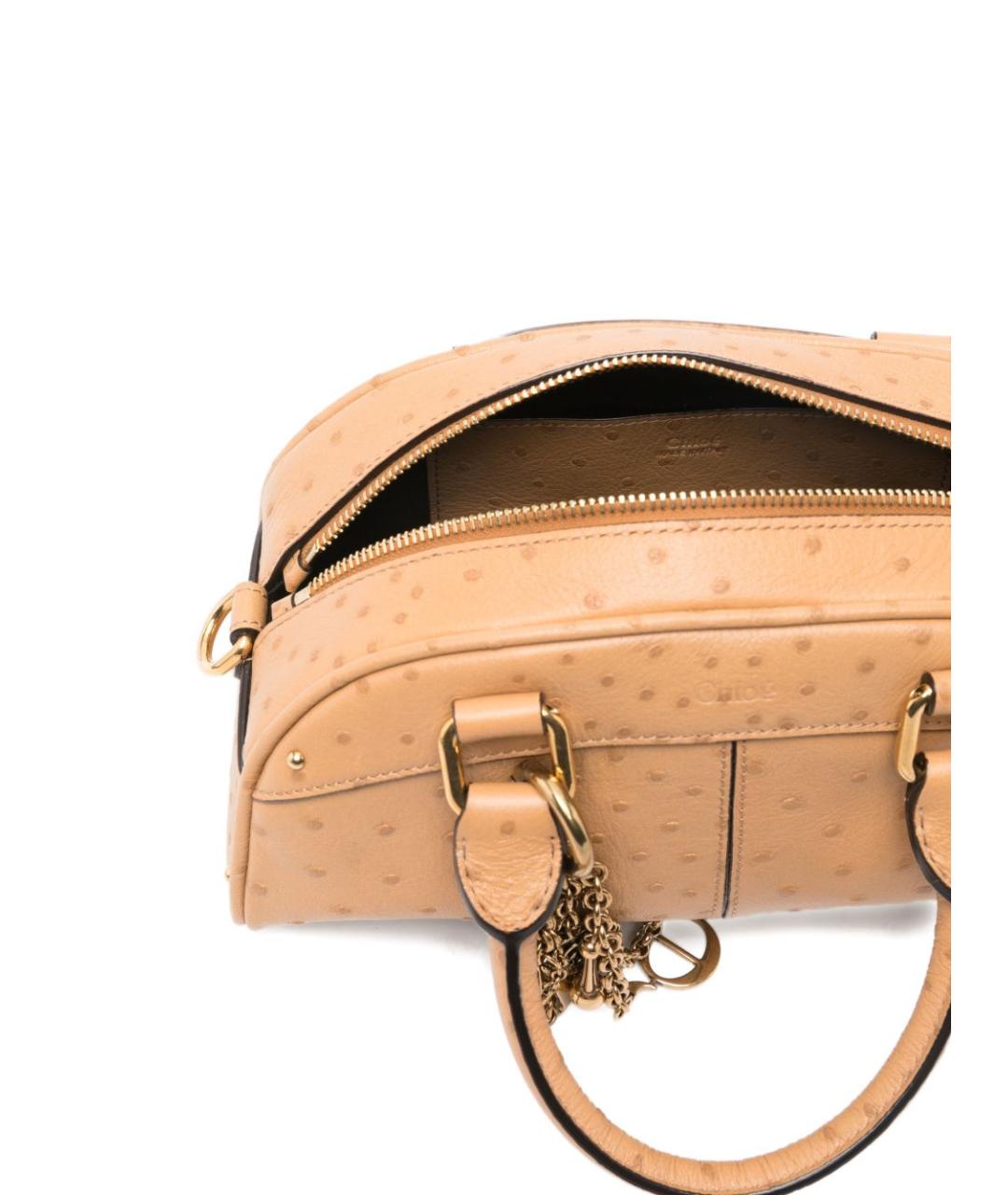 CHLOE Бежевая кожаная сумка тоут, фото 3
