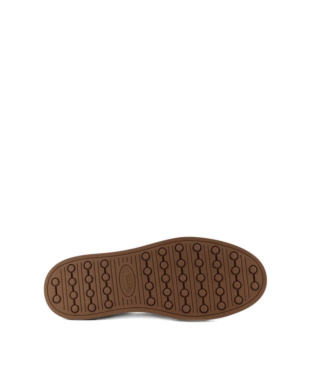 TOD'S Коричневые замшевые низкие кроссовки / кеды, фото 3