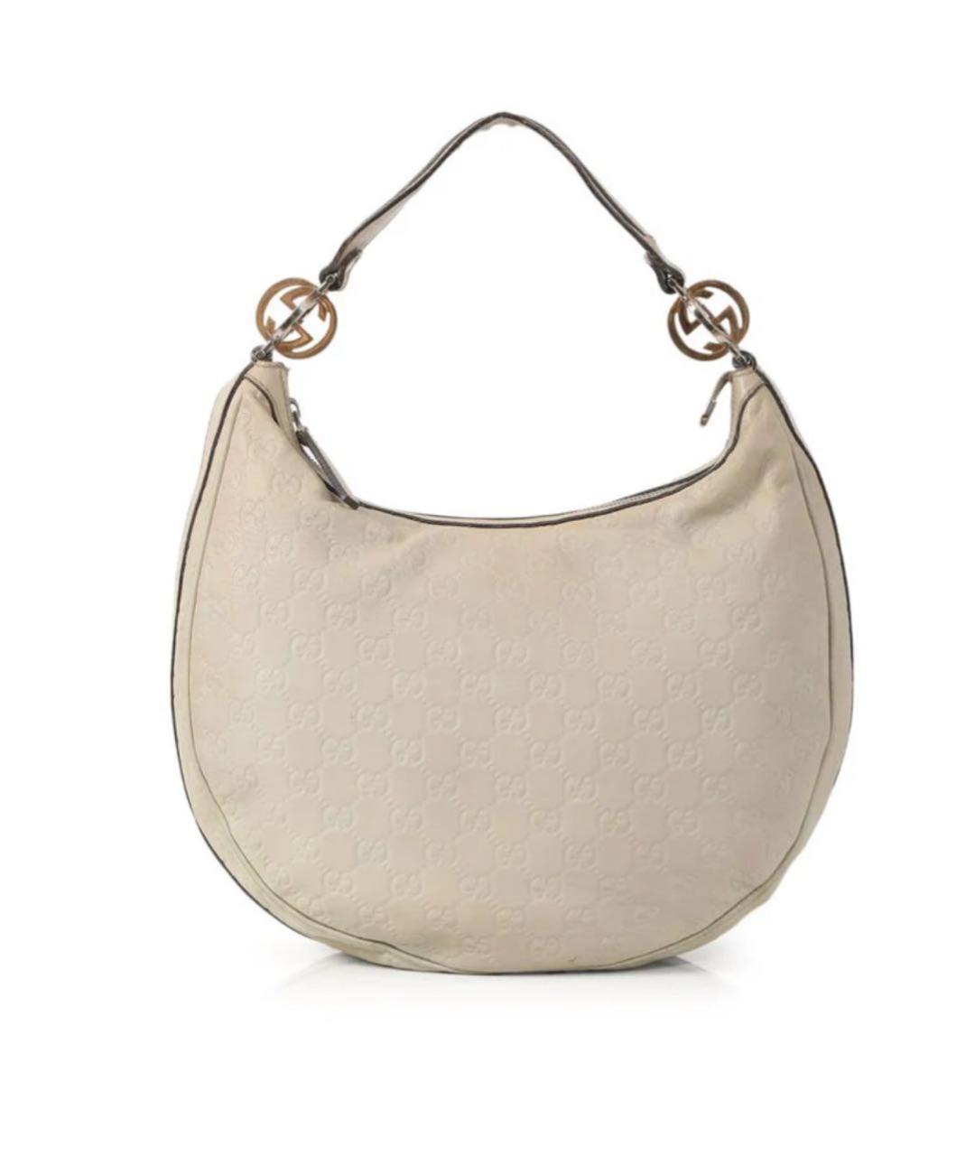 GUCCI Белая кожаная сумка через плечо, фото 1