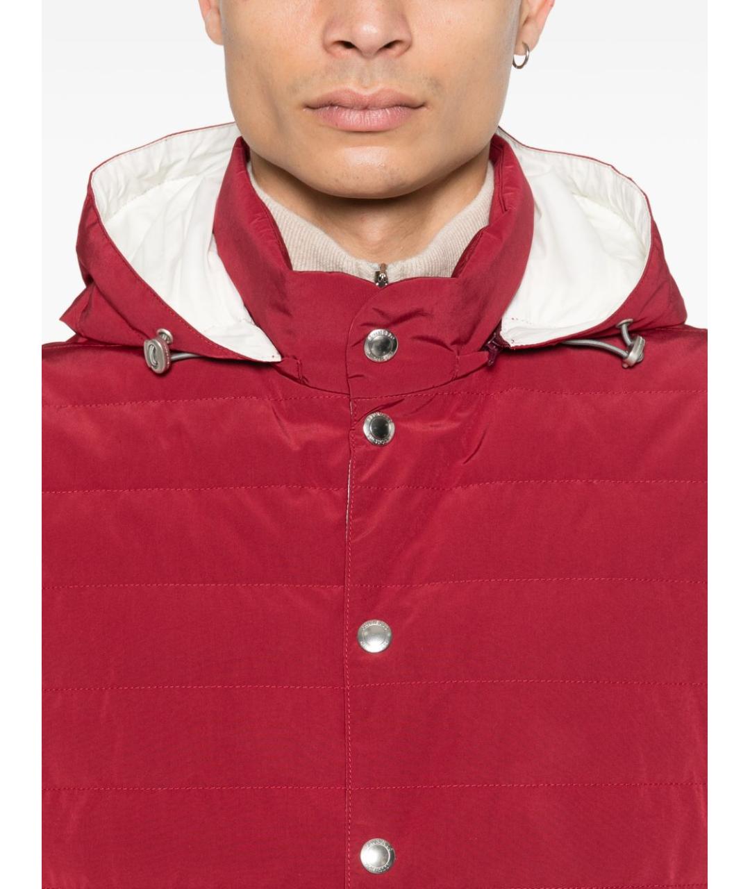 BRUNELLO CUCINELLI Красная полиэстеровая куртка, фото 4