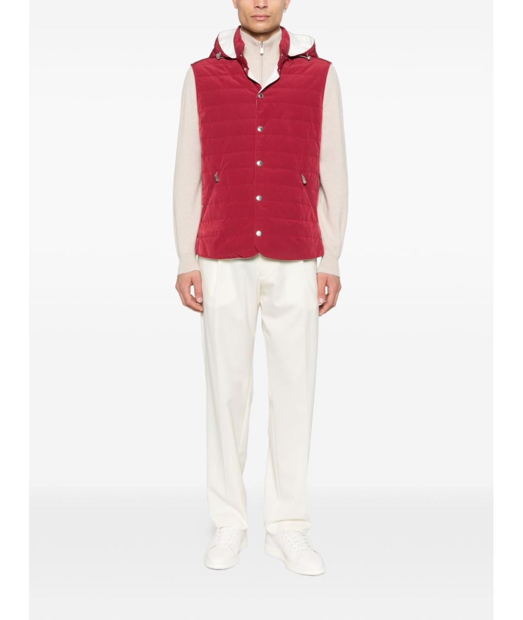 BRUNELLO CUCINELLI Красная полиэстеровая куртка, фото 2