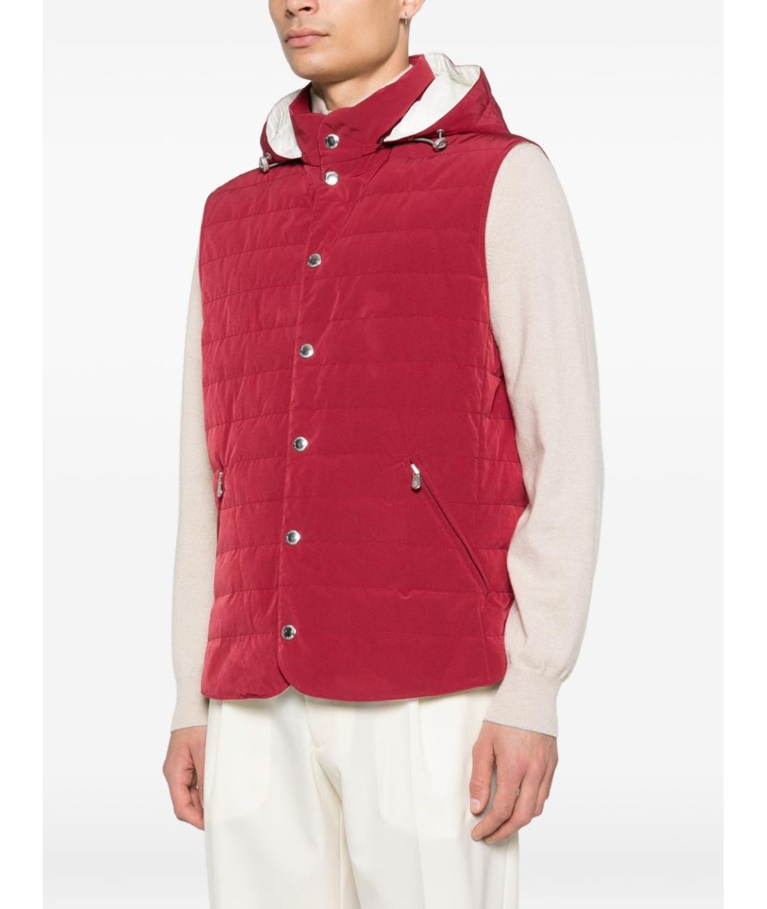 BRUNELLO CUCINELLI Красная полиэстеровая куртка, фото 5