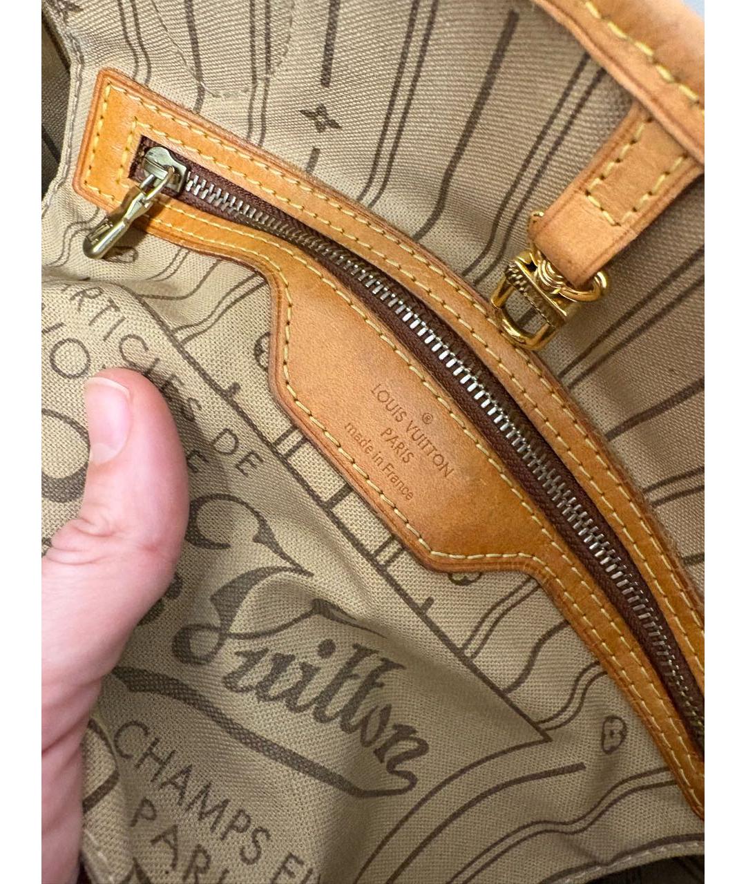 LOUIS VUITTON Коричневая сумка тоут, фото 5