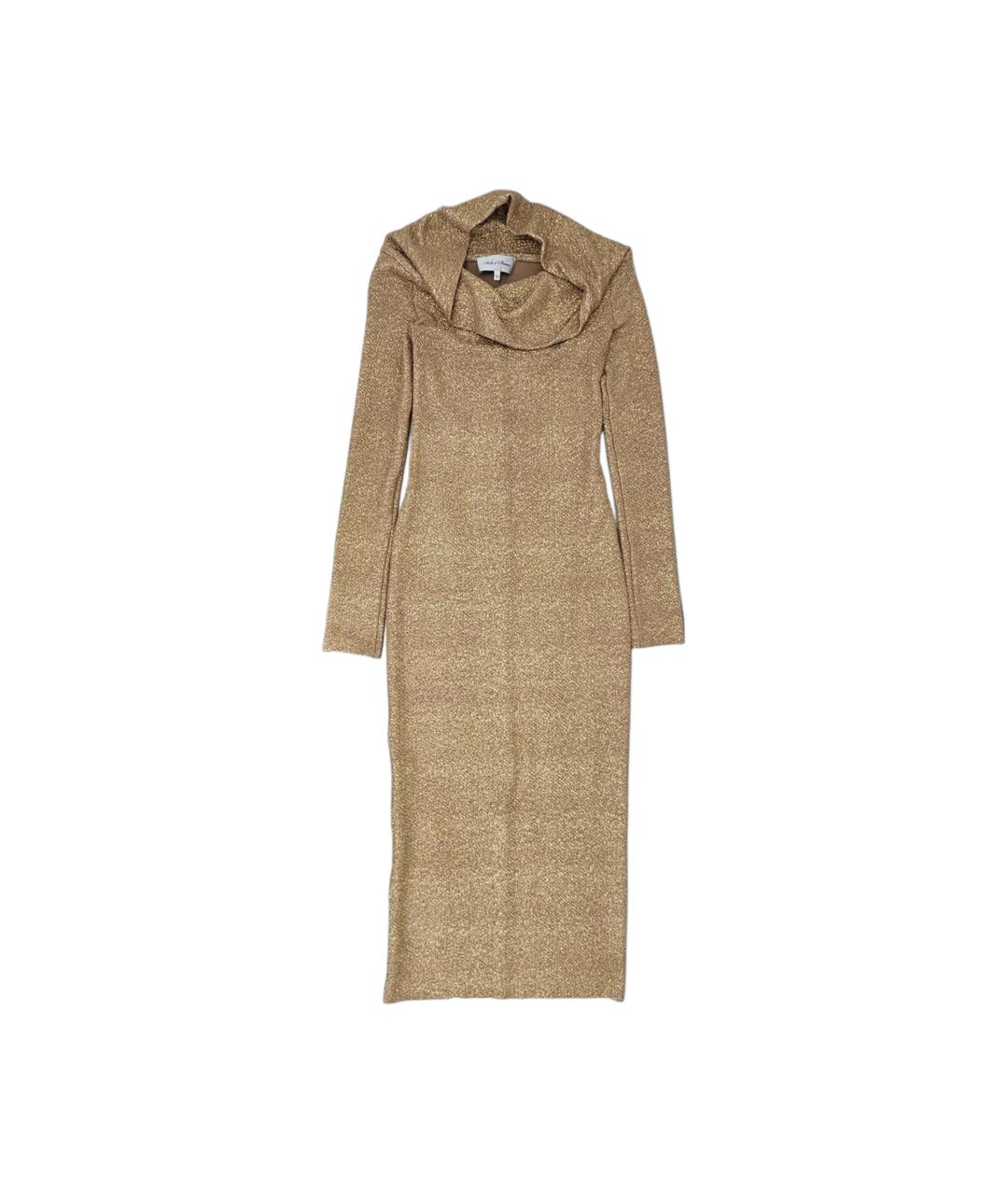 WALK OF SHAME Золотое полиэстеровое вечернее платье, фото 3