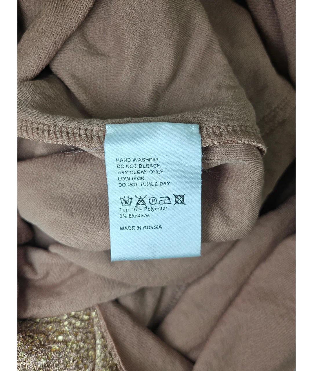 WALK OF SHAME Золотое полиэстеровое вечернее платье, фото 5