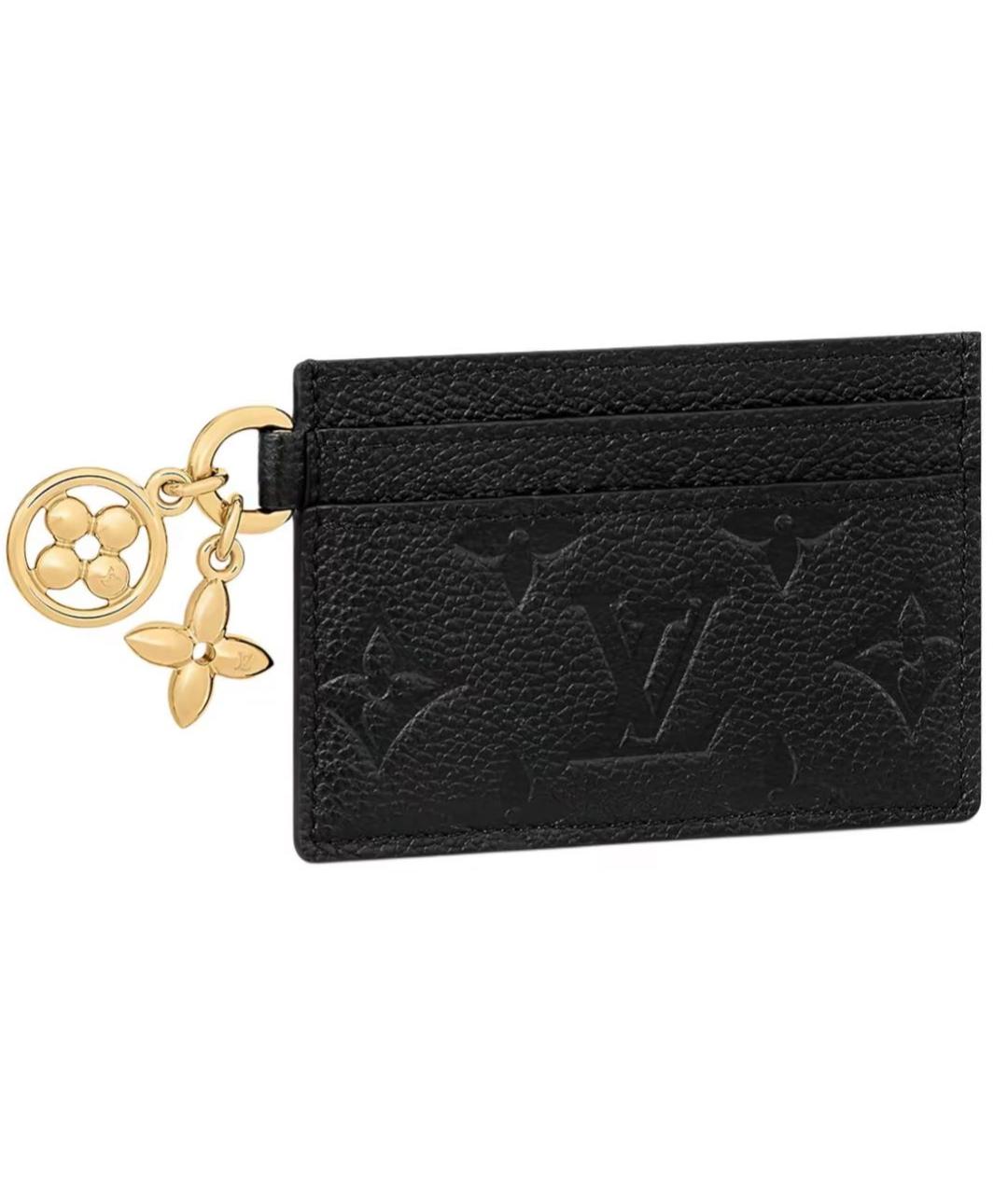 LOUIS VUITTON Черный кожаный кардхолдер, фото 1