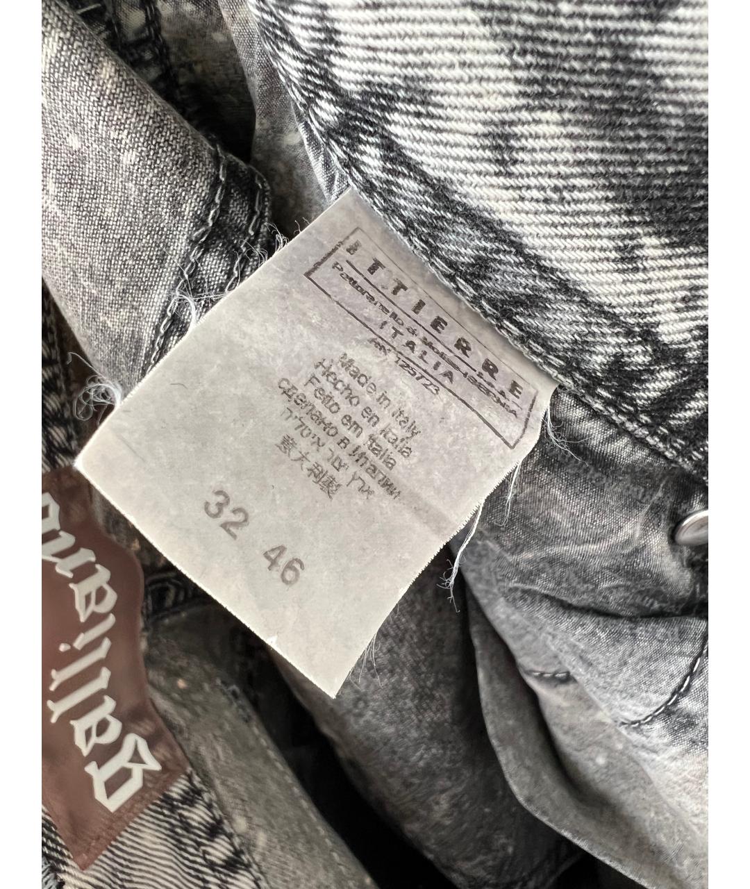 JOHN GALLIANO Серые хлопковые прямые джинсы, фото 5