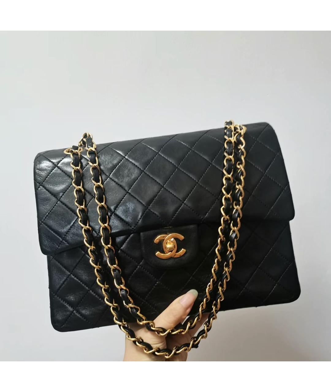 CHANEL Черная кожаная сумка тоут, фото 8