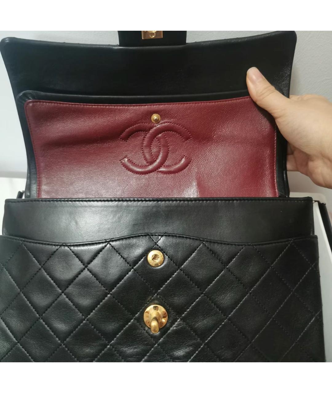 CHANEL Черная кожаная сумка тоут, фото 6