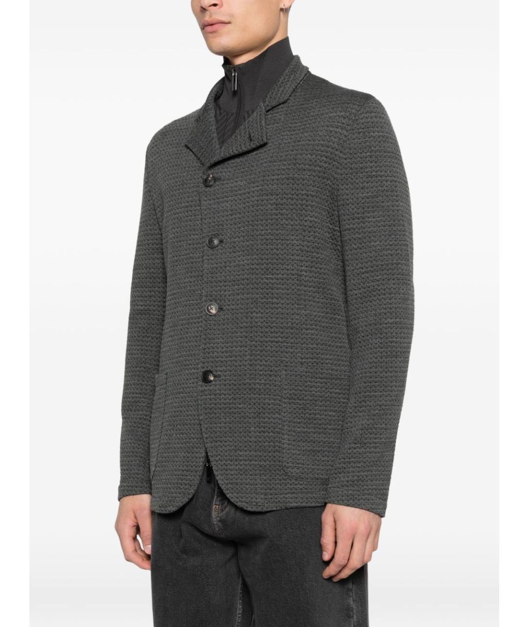 EMPORIO ARMANI Серый шерстяной пиджак, фото 3