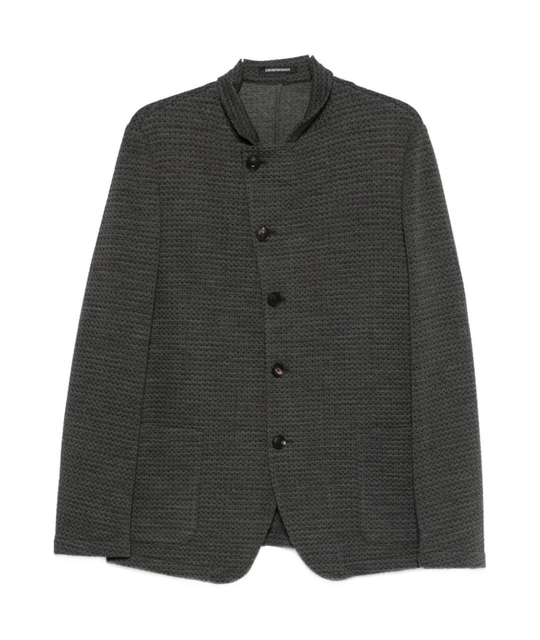 EMPORIO ARMANI Серый шерстяной пиджак, фото 1