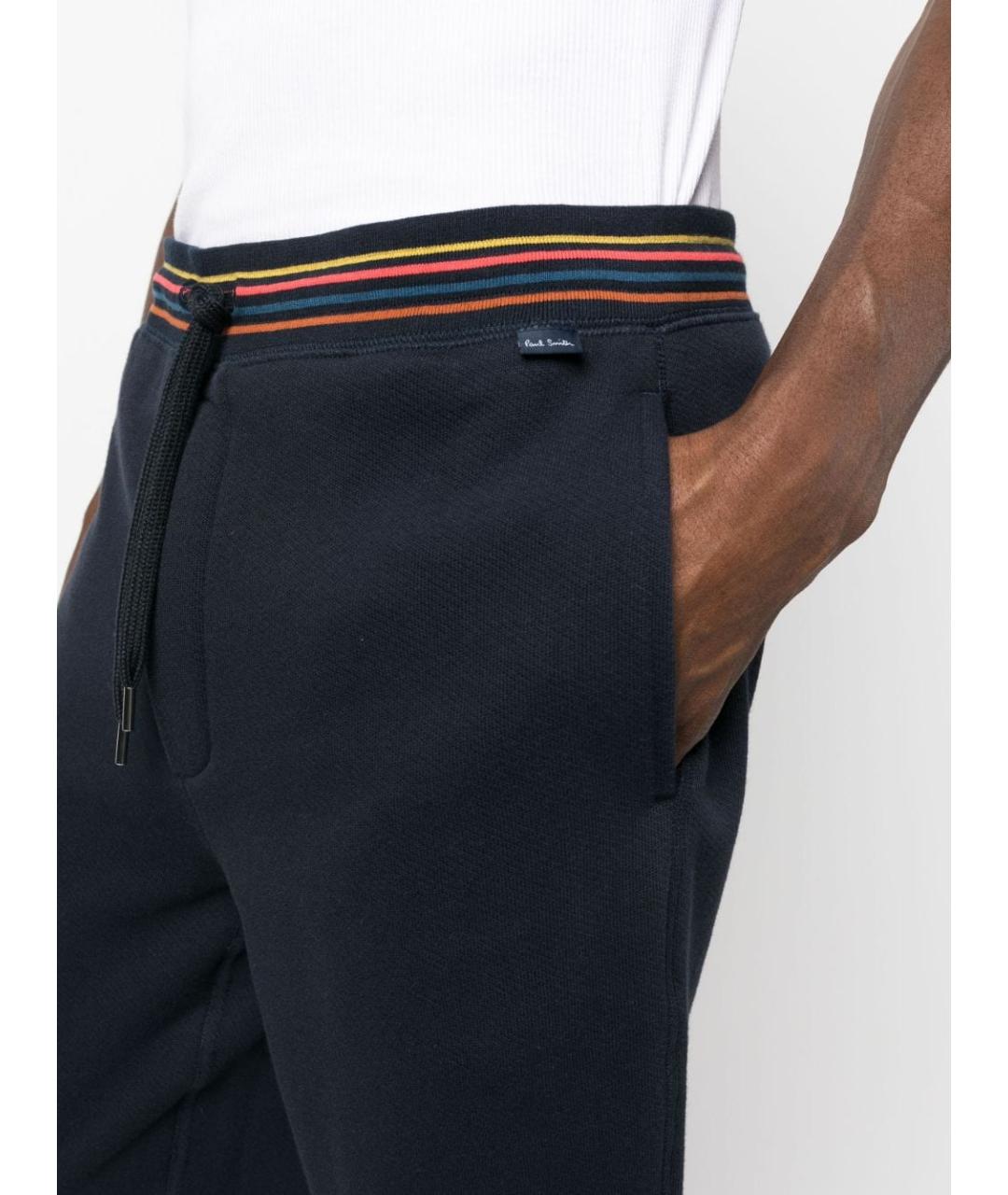 PAUL SMITH Темно-синие хлопковые повседневные брюки, фото 2