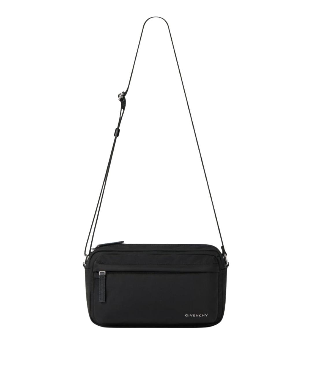 GIVENCHY Черная тканевая сумка на плечо, фото 1