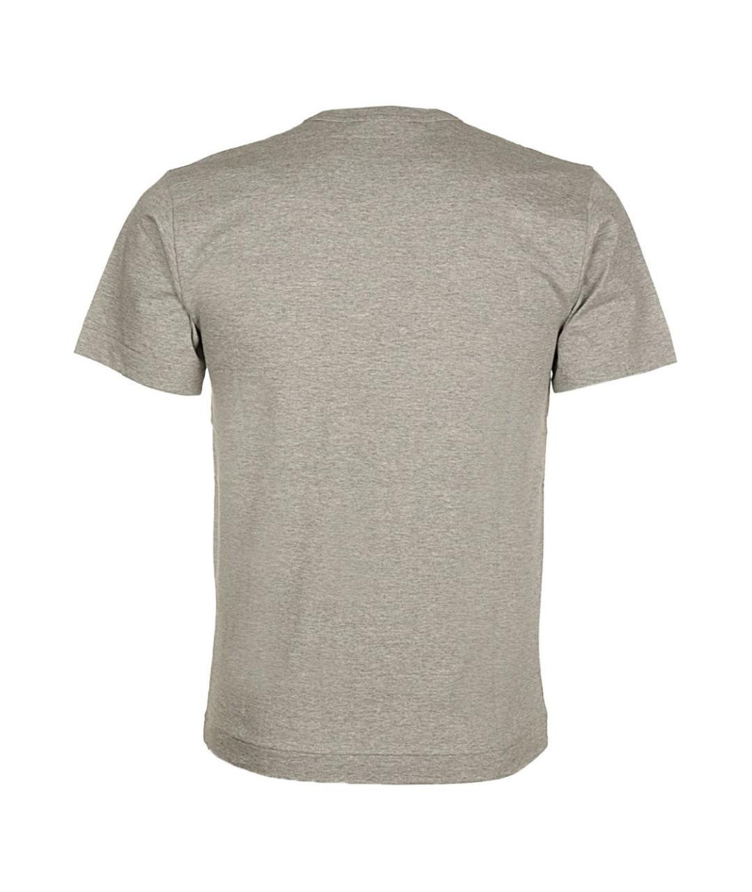 COMME DES GARÇONS Серая хлопковая футболка, фото 5