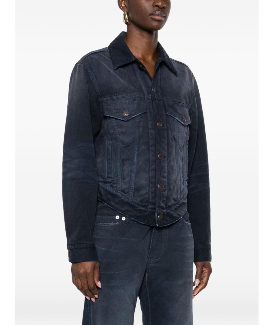 BALENCIAGA Темно-синее хлопковое пальто, фото 5