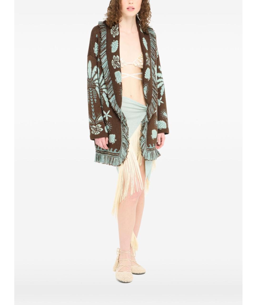 ALANUI Коричневый шерстяной кардиган, фото 2