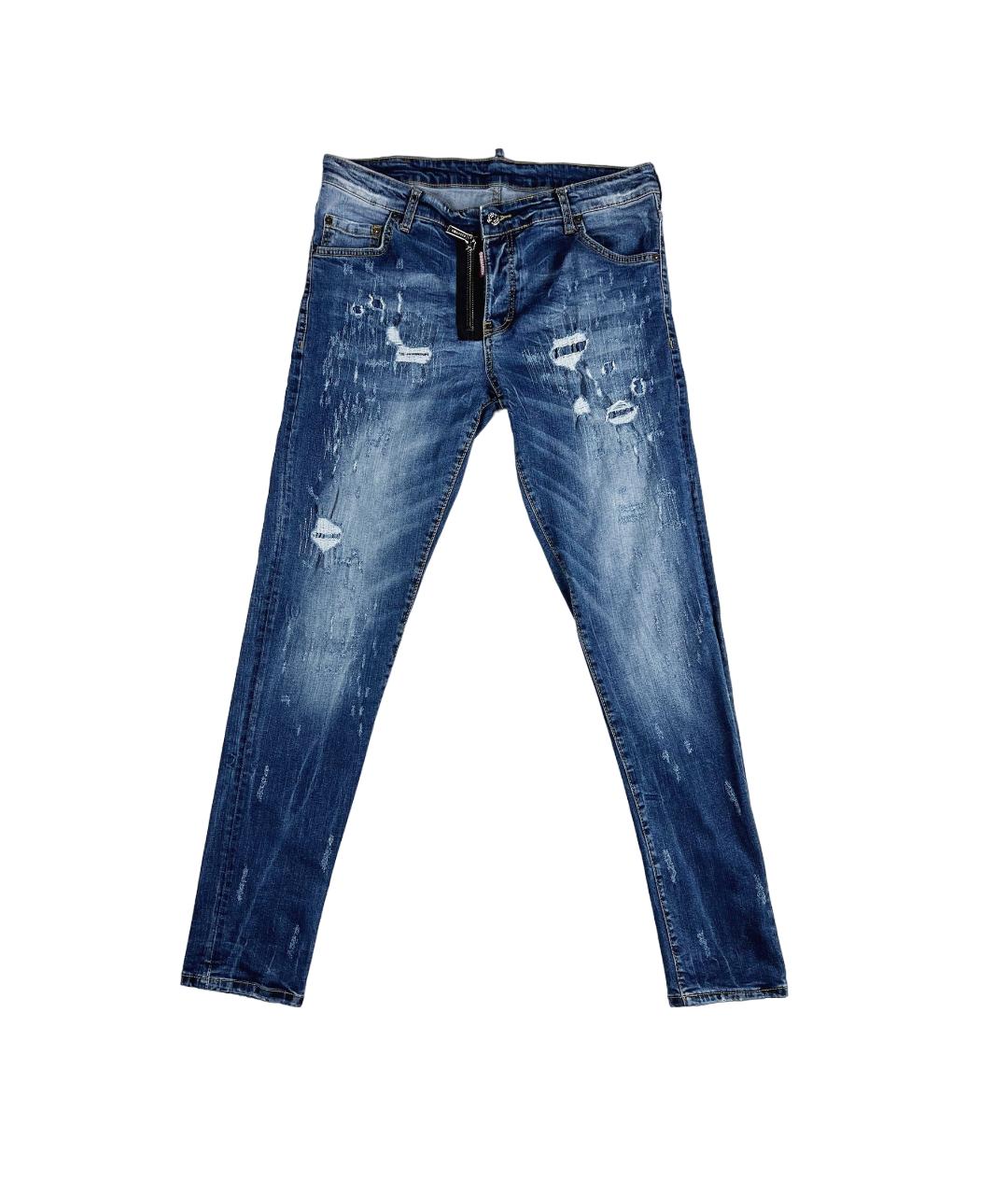 DSQUARED2 Синие хлопковые джинсы скинни, фото 5