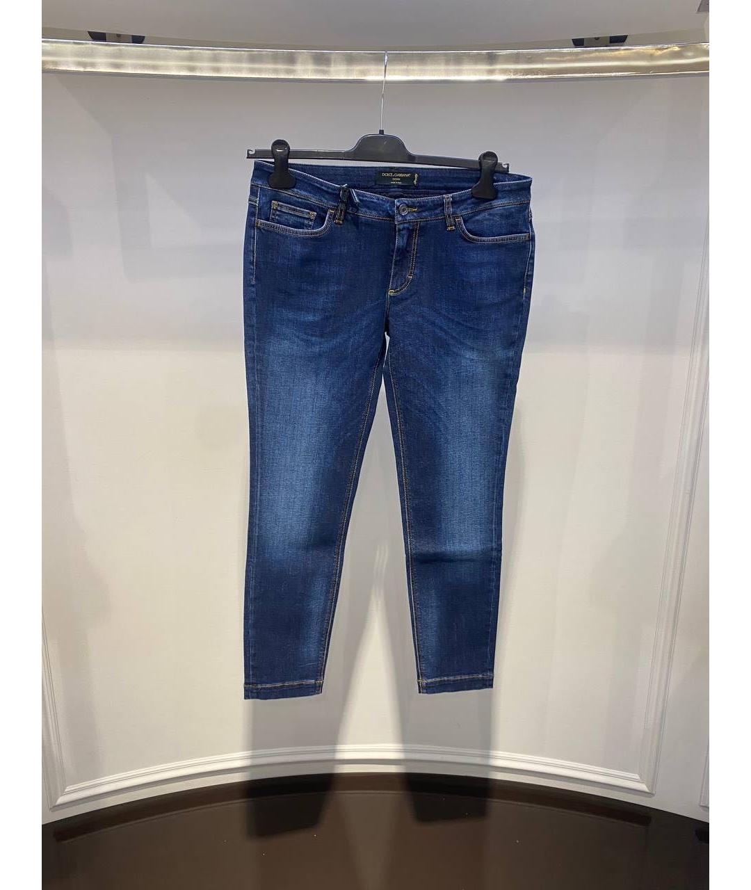 DOLCE&GABBANA Синие хлопковые джинсы слим, фото 3